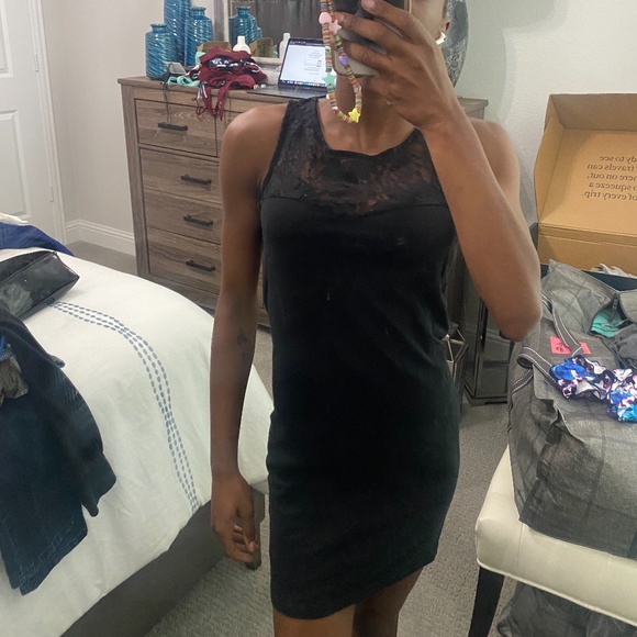 Forever 21 | Size Small | Black Lace T-Shirt Dress - Picture 2 of 2
